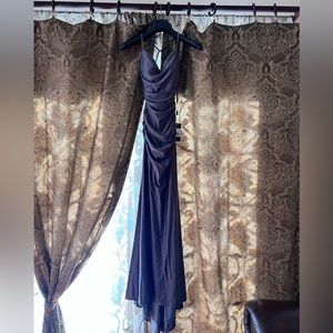 Sleek Evening Gown Gunmetal